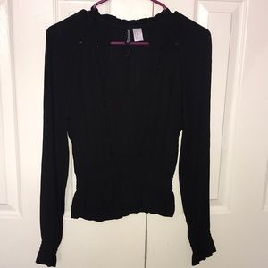 Black peasant top